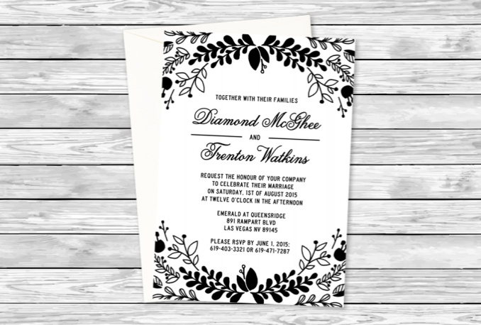 customize this floral wedding invitation for you