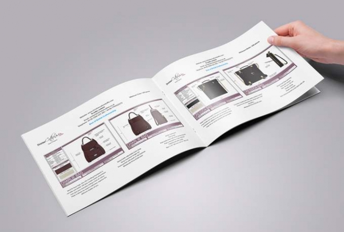 design business brochure or product catalog