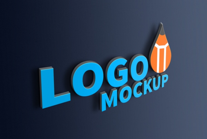 do 3D logo mockup in 100 Different styles