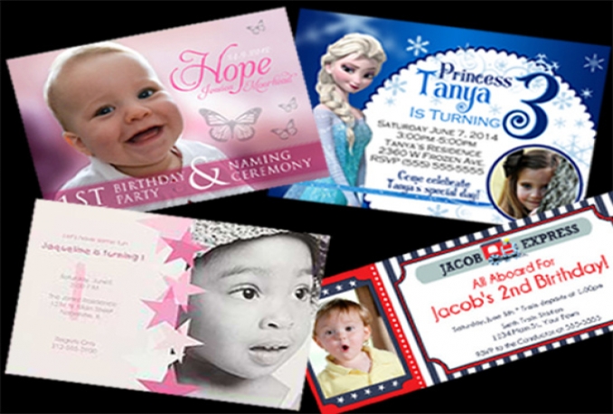 design your Birthday invitation with your picture