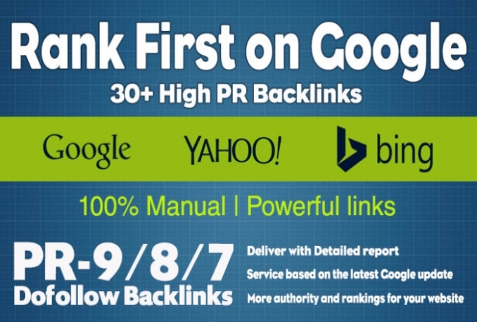 make 30 SEO high quality premium Backlinks rank on Search result