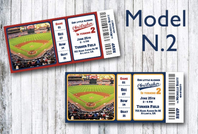 create an amazing baseball ticket invitation