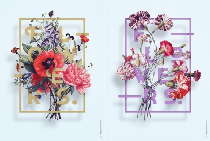 design a custom floral printable poster