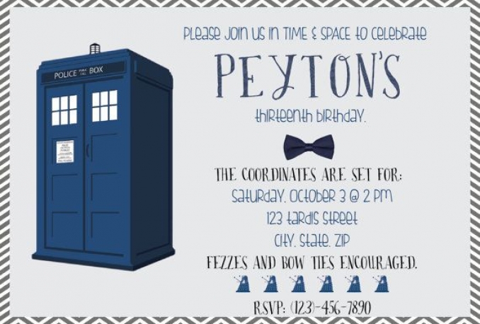 design a tv show themed PARTY invitation