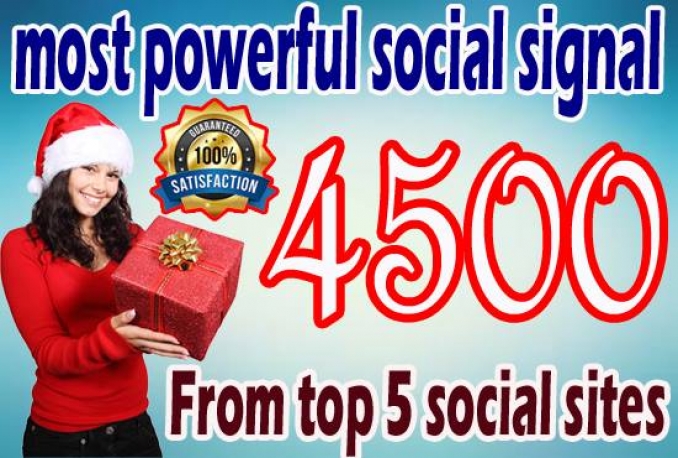 4,500 PR9 Social Signals Monster Pack from the BEST Social Media website