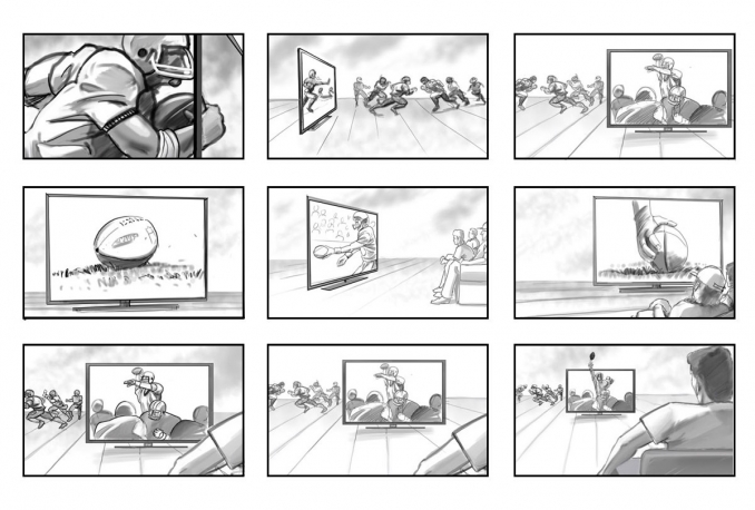 draw an Awesome 4 Panels Storyboard