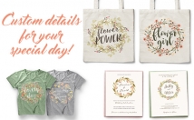 create a custom FLORAL logo for your wedding