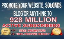 promote your Website, Soloads, MLM link or anything