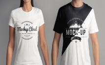 do tshirt mockup anything on 5 female or male models