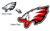 trace, convert, redraw any logo to vector