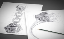render jewelry sketches and make it come to life