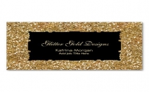 give gold glitter look to your business card, logo 