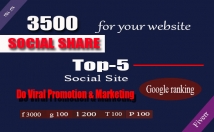  Provide real 3500 High Powerful Social Signal