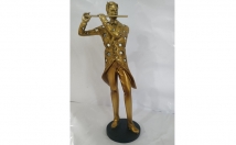 give this man playing flute sculpture on rent 
