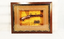 give this vintage gun wall frame on rent