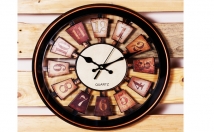 give this brown wooden wall clock