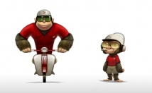 do ANIMATED 3D cartoon video with your two faces