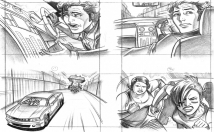 draw film storyboard / shooting board