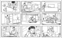 draw a simple STORYBOARD 