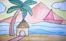 teach how to draw a Scenery