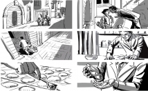 make storyboard/business process sketches