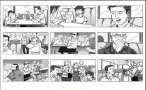 draw a one page storyboard for your movie or music video